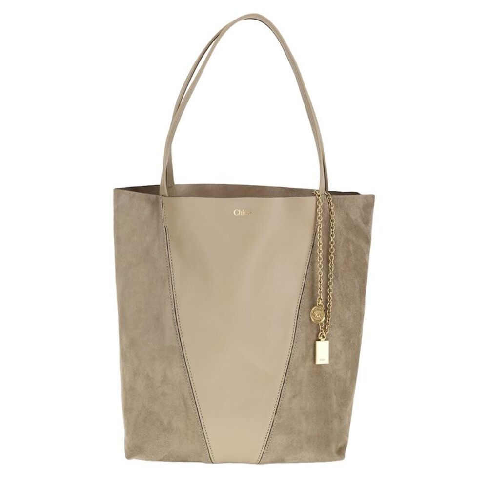 Chloé Spin Leather Tote, Brown